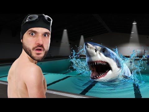 EU PRECISO ATRAVESSAR ESSA PISCINA COM UM TUBARÃO GIGANTE... 10 VEZES!