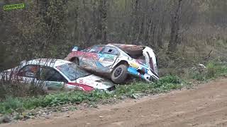 Bad Tricky Turn Causes 6 Multiple Rally Cars Crash