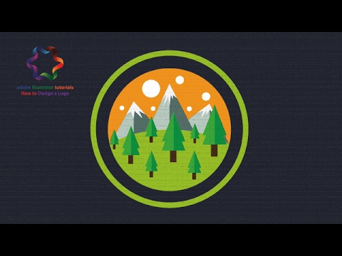 Adobe illustrator Flat Logo Design Tutorial For Beginners Logo Design illustrator Mountains