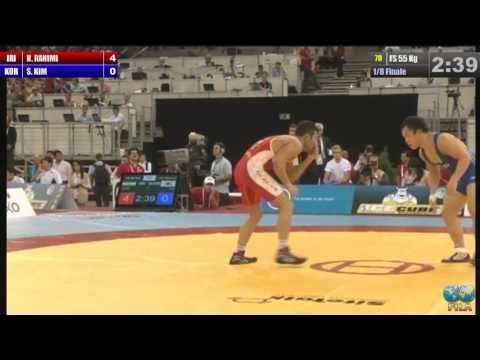 Hassan Rahimi (IRI) vs Sung-Gwon Kim (KOR) 55kg 1/8 Final - 2013 World Wrestling Championships