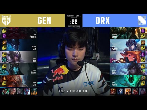 GEN vs DRX | Mid-Season Cup 2020 | Group Stage - Day 2 Match 7 | Tie-Breaker Game 1 | Gen.GvsDragonX