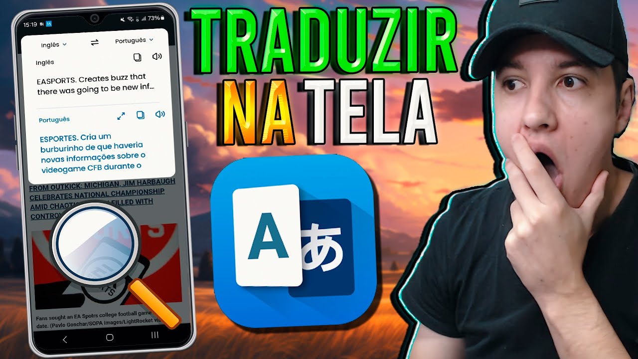 Aplicativo INCRÍVEL para TRADUZIR na TELA do Celular