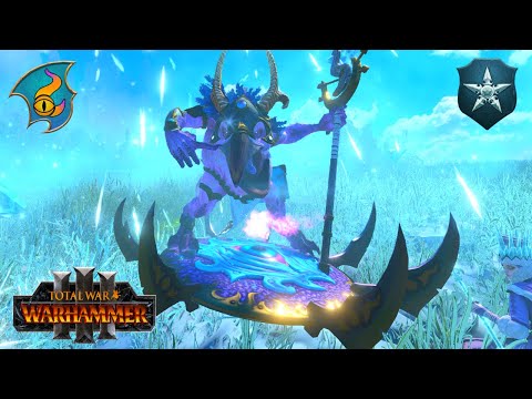 INSANE ENDING TO A EPIC BATTLE! Tzeentch Vs Kislev. Total War Warhammer 3 - Multiplayer Land Battle