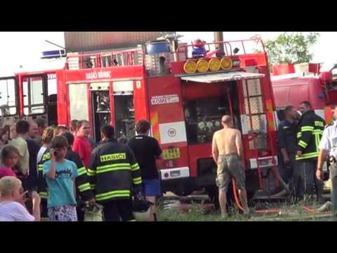 Hasiči Košík požár Roždalovice 19 6 2013