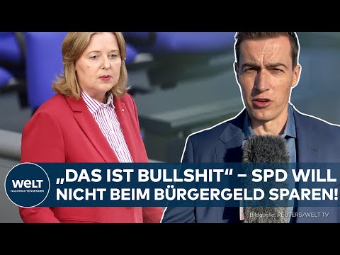 Video Thumbnail: KRACH UMS BÜRGERGELD: Sparen am Sozialstaat? – Bärbel Bas (SPD) ruft "Bullshit"!