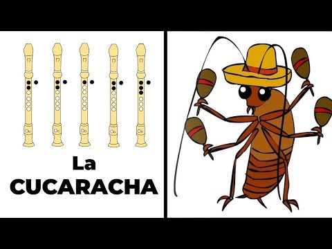 La Cucaracha en Flauta Dulce - Con NOTAS Animadas Faciles y EXPLICADAS