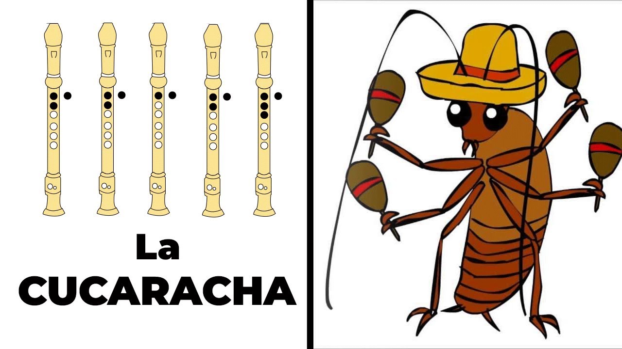 La Cucaracha en Flauta Dulce - Con NOTAS Animadas Faciles y EXPLICADAS
