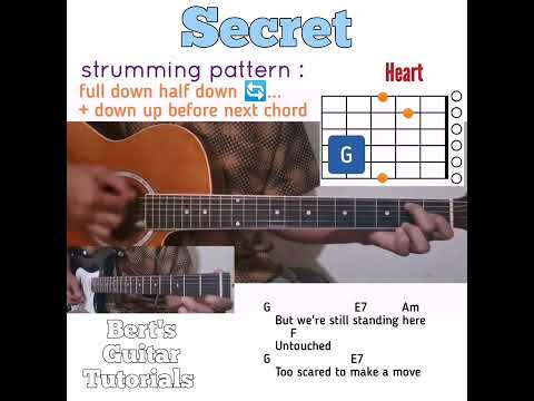 Secret - Heart guitar chords w/ lyrics & strumming tutorial
