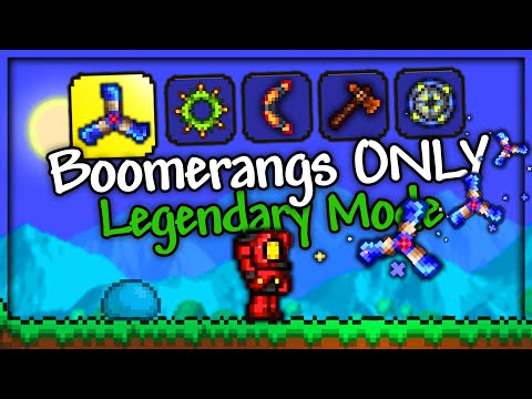 Can I Beat Terraria Legendary Mode BOOMERANGS ONLY? (For The Worthy)
