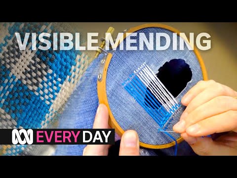 Visible mending brings new life to old damaged clothes ????✂️ | Everyday | ABC Australia