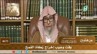 [4671] وقت وجوب إخراج زكاة القمح - صالح الفوزان