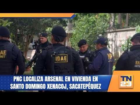PNC localiza arsenal en vivienda en Santo Domingo Xenacoj, Sacatepéquez