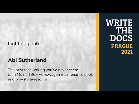 [Lightning Talk] Abi Sutherland - The best tech writing you’ve never seen