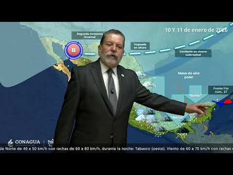 9 de enero de 2026. Pronóstico del Tiempo. Vespertino