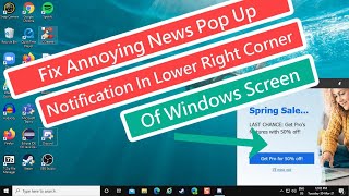Fix Annoying News Pop Up Notification In Lower Right Corner Of Windows Screen