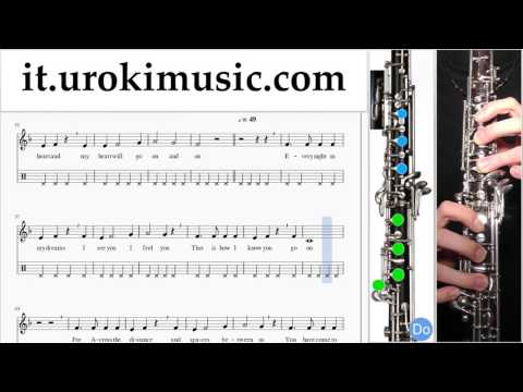 Corso di Oboe Celine Dion - Titanic - My Heart Will Go On Tablature Tab Parte#2 um-b276