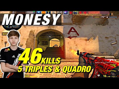 m0NESY mirage game (46kills) 5 Triples! CSGO m0NESY POV