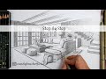How to Draw A Living Room In Two Point Perspective | Step By Step