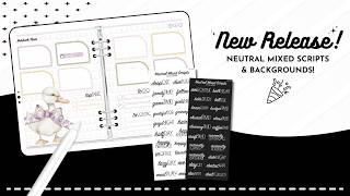 P2P New Release 🎉 Neutral Mixed Script Stickers & Neutral Backgrounds - Love These SO Much! 🤩