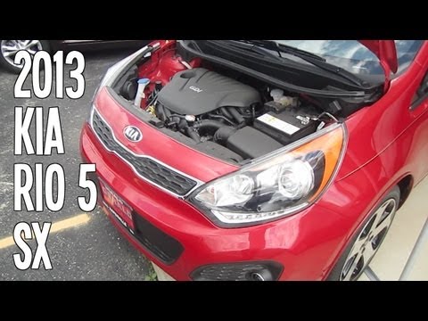 2013 KIA RIO SX REVIEW ENGINE START UP INTERIOR