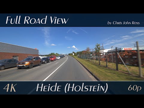 Heide (Holstein), Germany: Fritz-Thiedemann-Ring, Schanzenstraße - 4K (2160p/60p) Ulltra HD