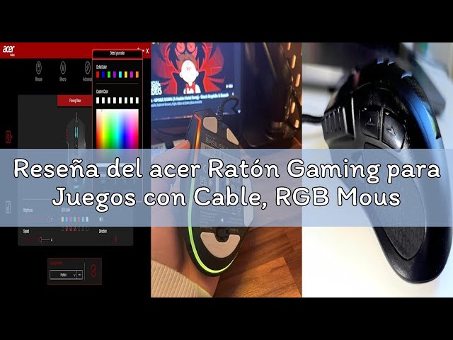 Vídeo relacionado con acer Ratón Gaming para Juegos con Cable, RGB Mouse Gaming Ergonómico 12800 dpi con 8 Botones, Botón de Disparo Rápido y Conductor Personalizable, Ideal para Juegos en PC y portátiles