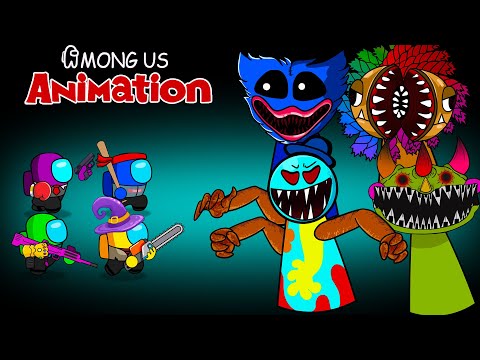 어몽어스 Among Us VS All BOSSES POPPY PLAYTIME Monster in Deadly Game | AMONG US FUNNY ANIMATION