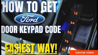 Ford door code (how to get with the ignition Key)