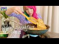 [Cooking Sounds ASMR]Delicious fluffy French toast in the morning[sound fetish]