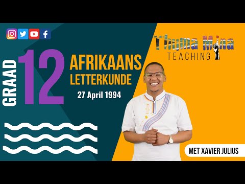 Gr12 Afrikaans Huistaal Letterkunde: 27 April 1994 - Vincent Olifant
