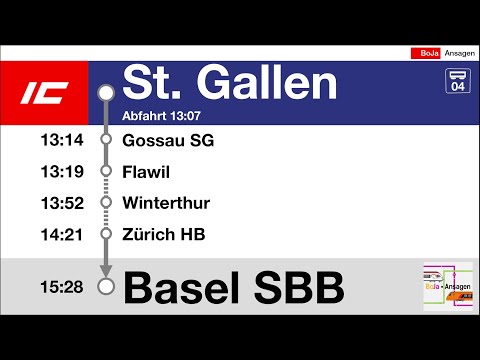 SBB Ansagen | IC (3) St. Gallen - Zürich HB - Basel SBB | 2023 | BoJa Ansagen