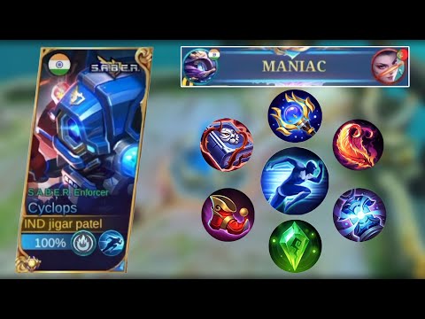 MANIAC !! CYCLOPS CRIT BUILD INSANE BURST DAMAGE !! CYCLOPS BEST BUILD 2023 !! CYCLOPS MLBB