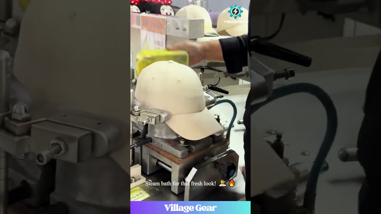 The SECRET to the PERFECT Baseball Cap Shape REVEALED!🤫 It's All About the STEAM! #fashion #factory