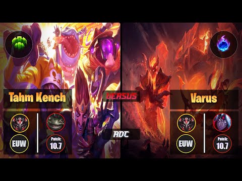 GrandMaster TAHM KENCH [Guardian] (ADC) VS  VARUS - Grandmaster EUW Patch 10.7