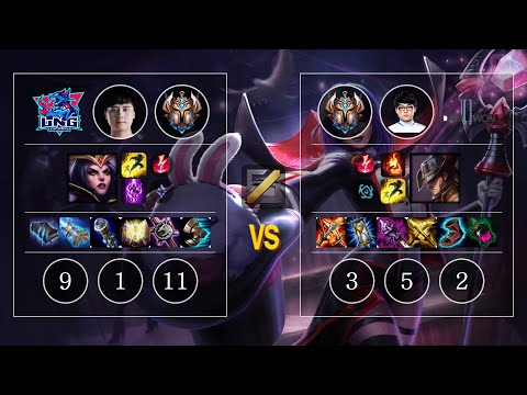 LNG Maple LeBlanc vs DWG ShowMaker Twisted Fate Mid - KR Patch 10.12