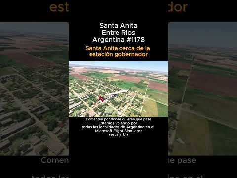 Santa Anita, Entre Rios desde el Microsoft Flight Simulator #santaanita #entrerios #msfs #argentina
