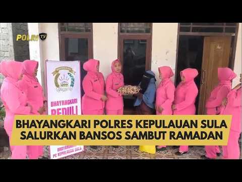 BHAYANGKARI POLRES KEPULAUAN SULA SALURKAN BANSOS SAMBUT RAMADAN