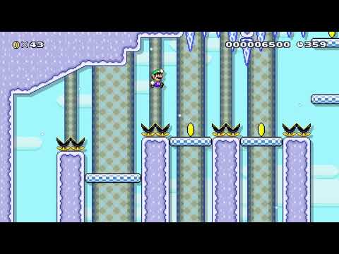 Sora's ice Mountain platformer by Lastsora 🍄 Super Mario Maker 2 😶 No Commentary　#acq