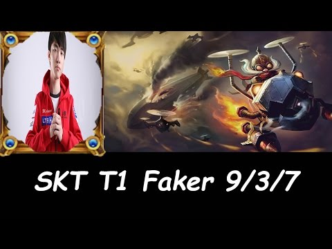 SKT T1 Faker Corki 9/3/7 KDA highlights 2016-01-13