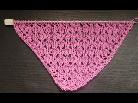 Dreieckstuch Nr.36 *Gestricktes einfaches Muster fuer ein Dreieckstuch *