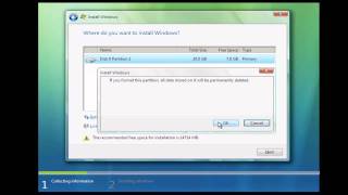 Format and Clean Install Windows Vista