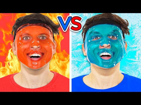Hot vs Cold Face Mask Challenge!