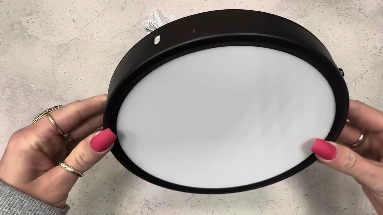 Накладной светодиодный светильник VIDEX 18W 5000K 220V круг черный (VL-DLRS-185B)