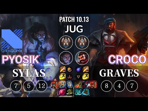 DRX Pyosik Sylas vs Croco Graves Jungle - KR Patch 10.13