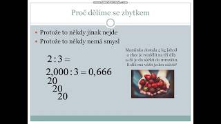 Matematika - 6. ročník, dělení desetinného čísla přirozeným číslem (část 2)