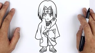 HOW TO DRAW ITACHI UCHIHA CHIBI  Naruto Shippuuden