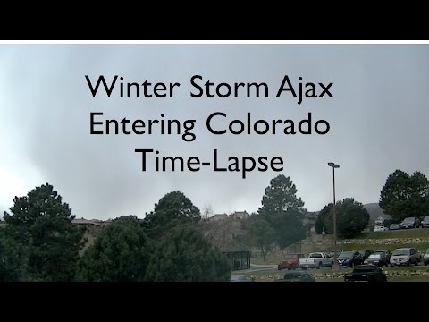 Winter Storm Ajax time-lapse moving into Colorado Springs