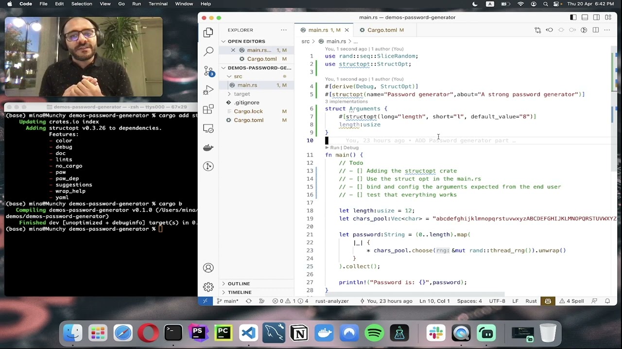 Rust practicing: Building a password generator CLI application - Part 2