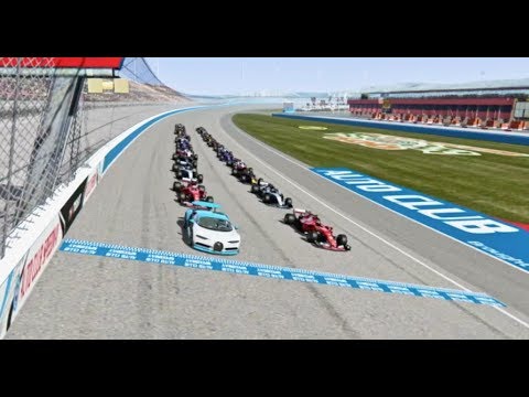 Bugatti Chiron vs All F1 2017 Cars - Oval Track