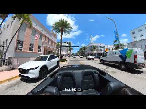 Miami Beach într-un Mustang decapotabil! 🌴 Experiență 4K prin South Beach